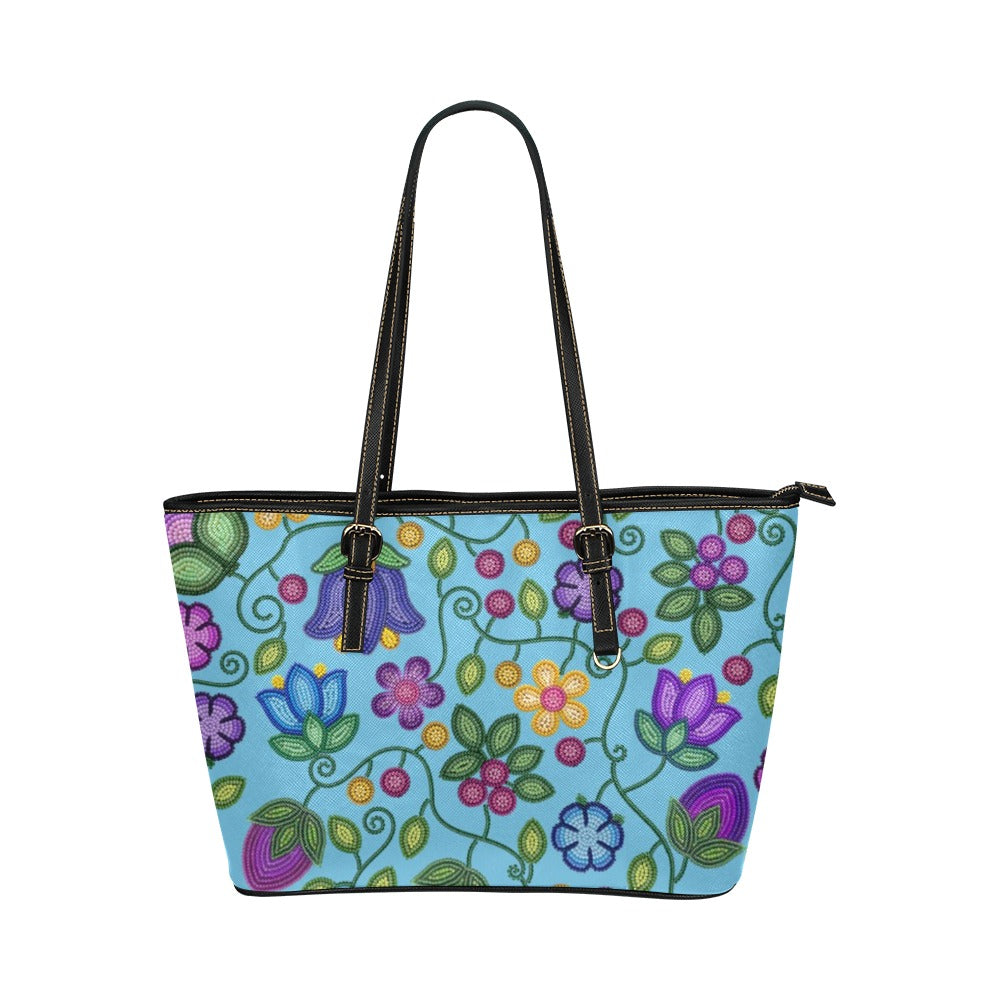 Bloom Uplift Sky Leather Tote Bag/Large