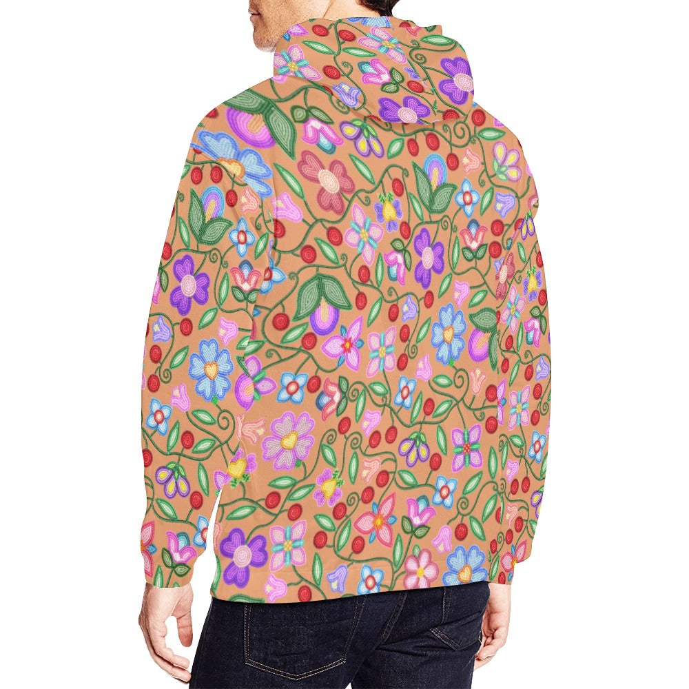 Petal Harmony Terracotta Hoodie for Men (USA Size)