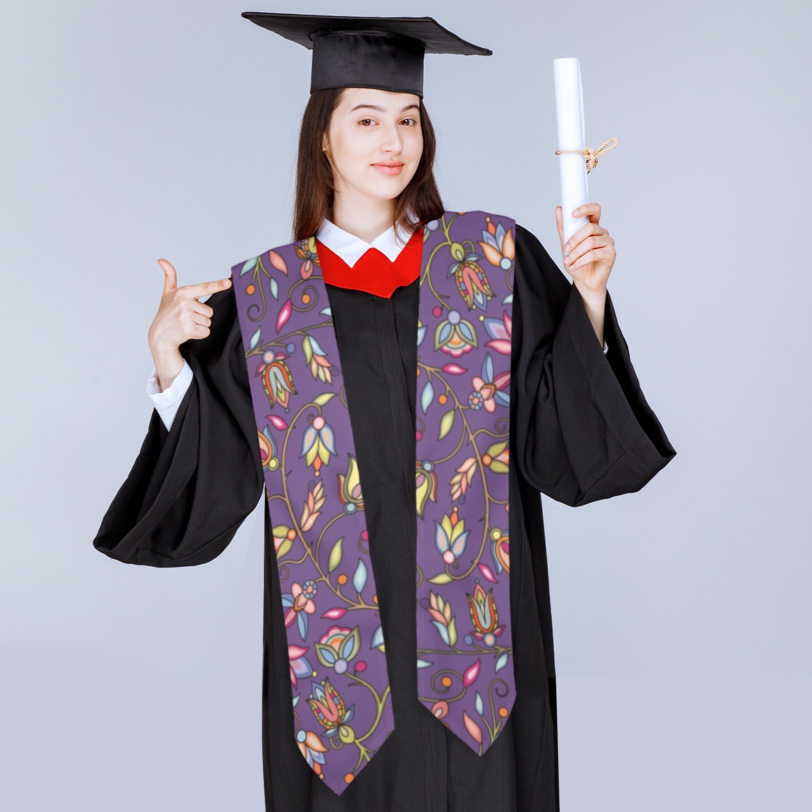 Buffalo Bloom Nightcloud Graduation Stole