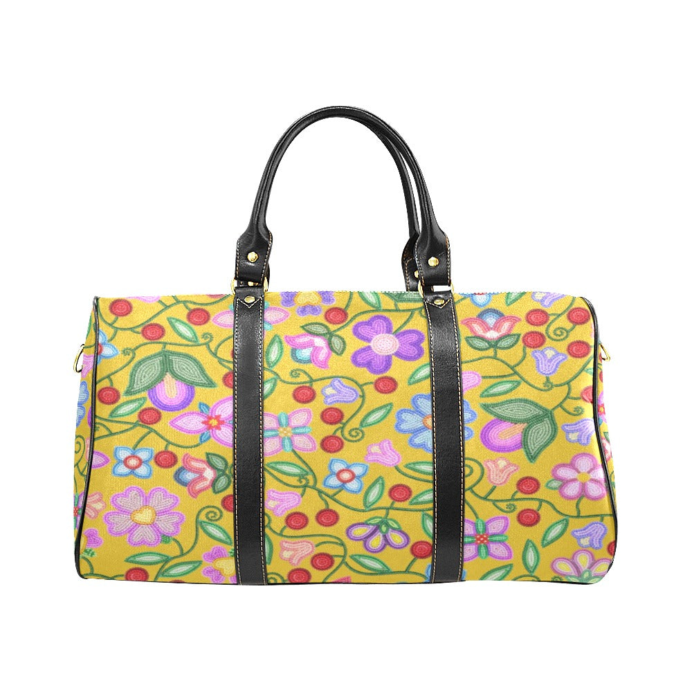 Petal Harmony Ochre Waterproof Travel Bag/Small