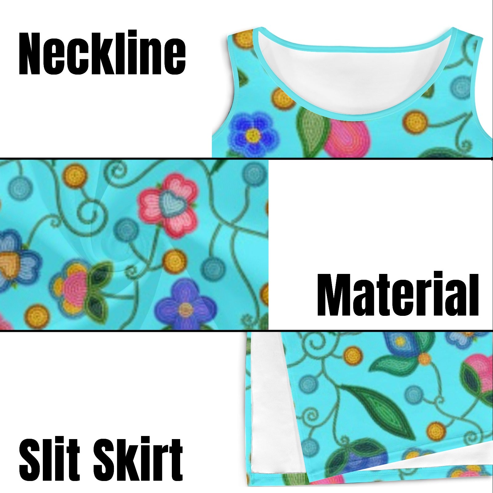 Skyberry Serenade Sky Phaedra Sleeveless Open Fork Long Dress