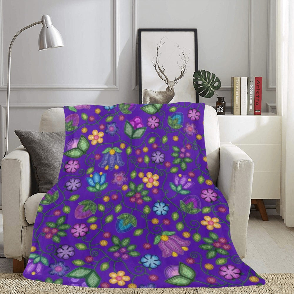 Bloom Uplift Indigo Ultra-Soft Micro Fleece Blanket 60"x80"