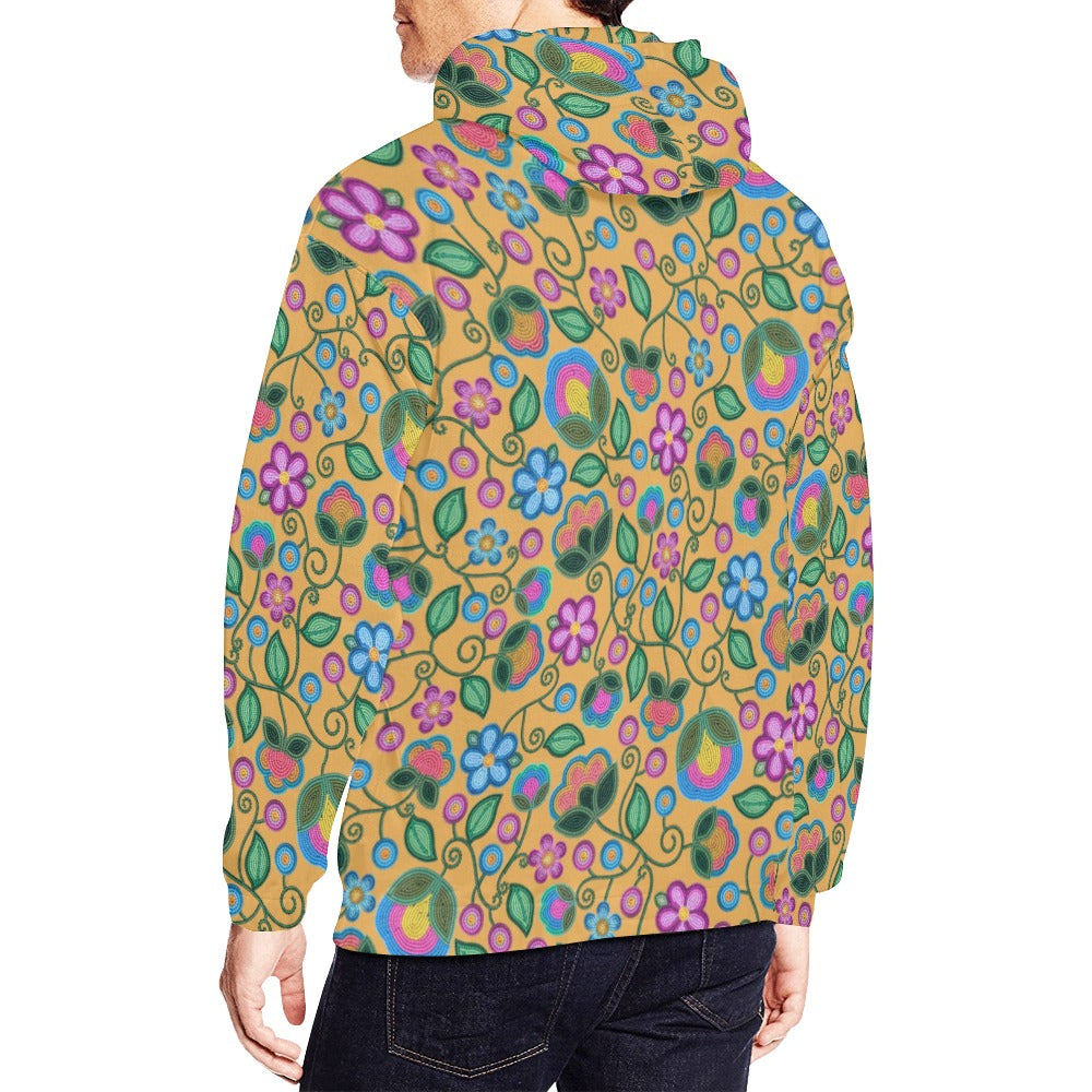 Turquoise Sunbeam Yellow Hoodie for Men (USA Size)