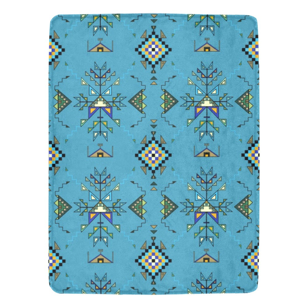 Bear Shield Blue Ultra-Soft Micro Fleece Blanket 60"x80"