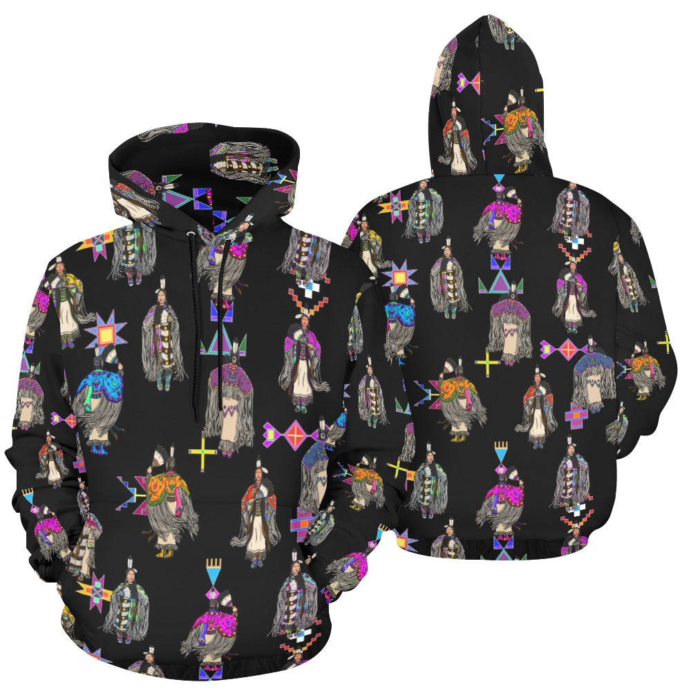 Women's Tradish Dancers Black Hoodie for Women (USA Size)
