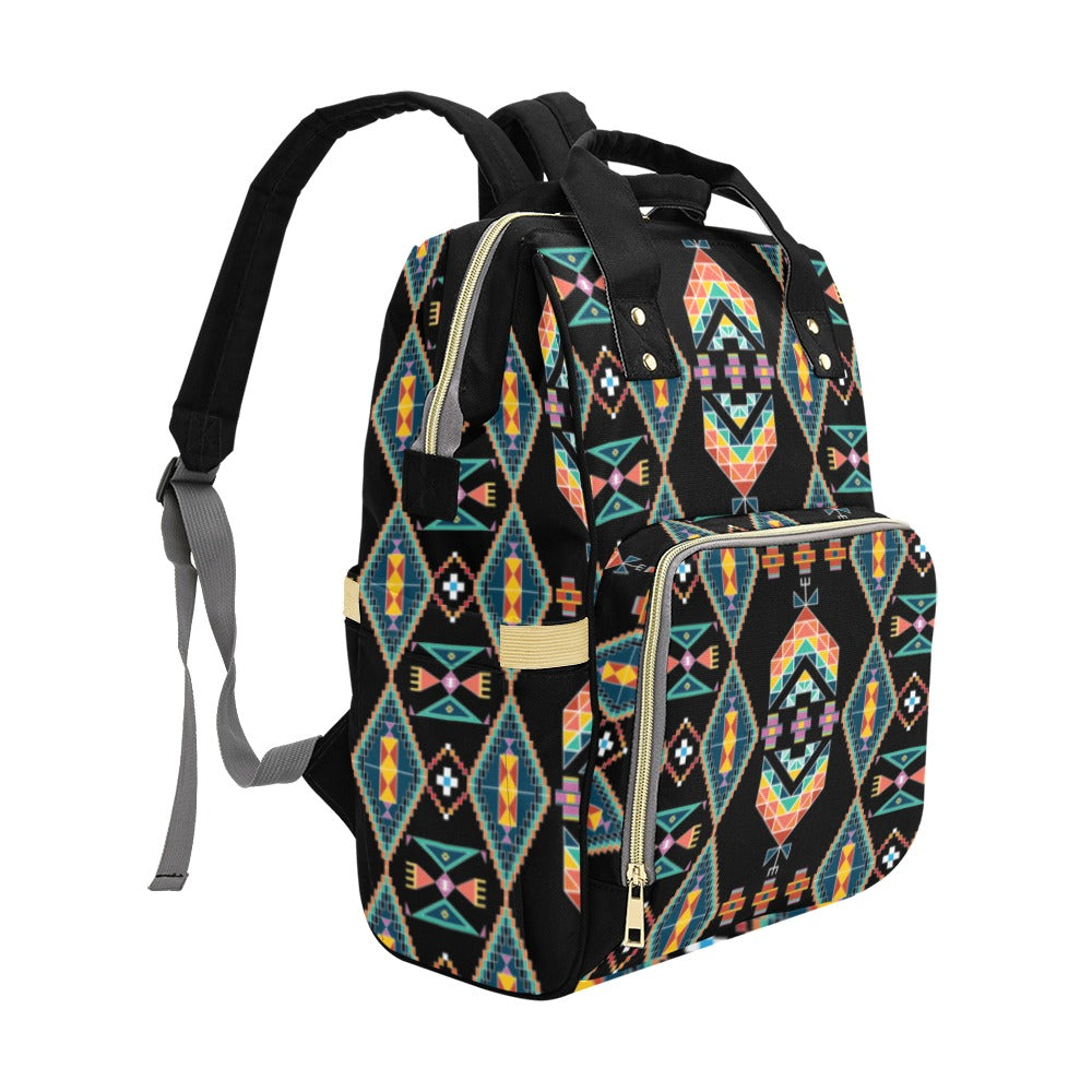 Travois Tipi Black Multi-Function Diaper Backpack/Diaper Bag