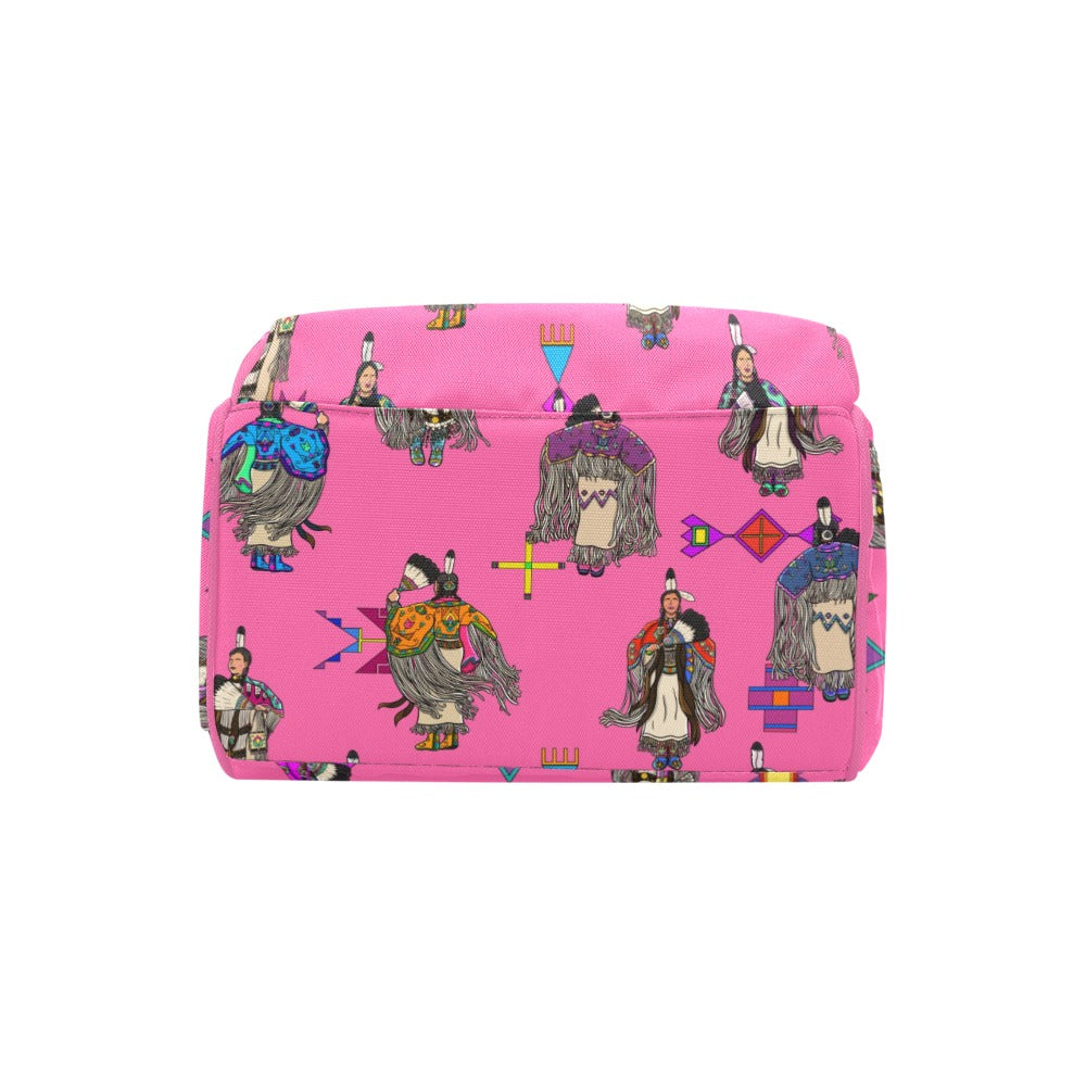 Women's Tradish Dancers Pink Multi-Function Diaper Backpack/Diaper Bag