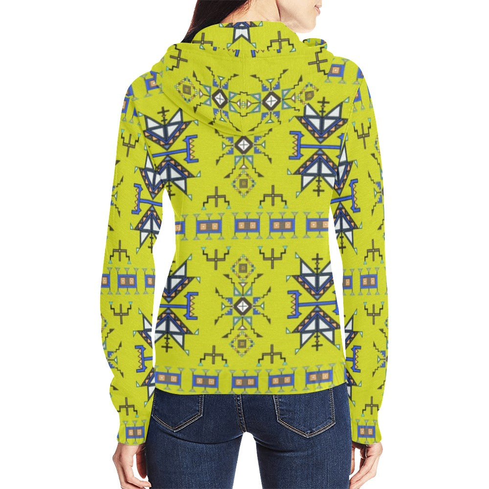 Eagle Strike Lime Full Zip Hoodie for Women