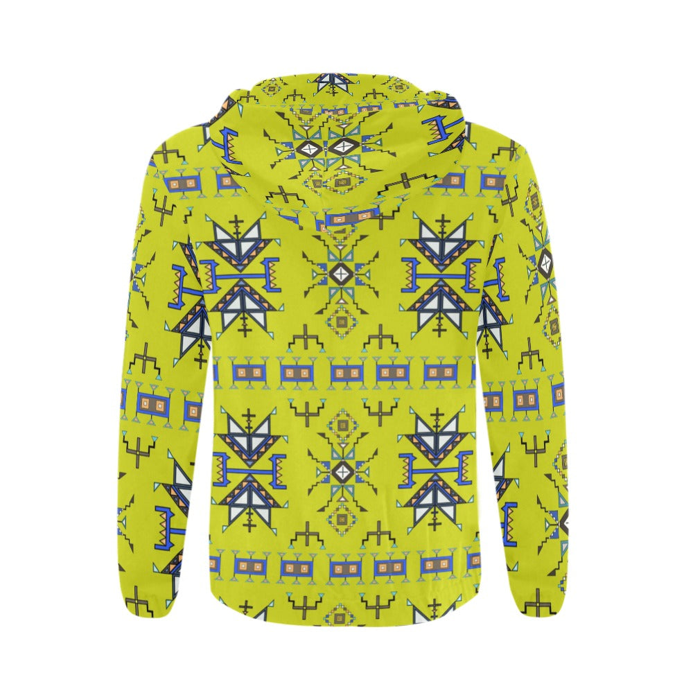 Eagle Strike Lime Men's Zipper Hoodie