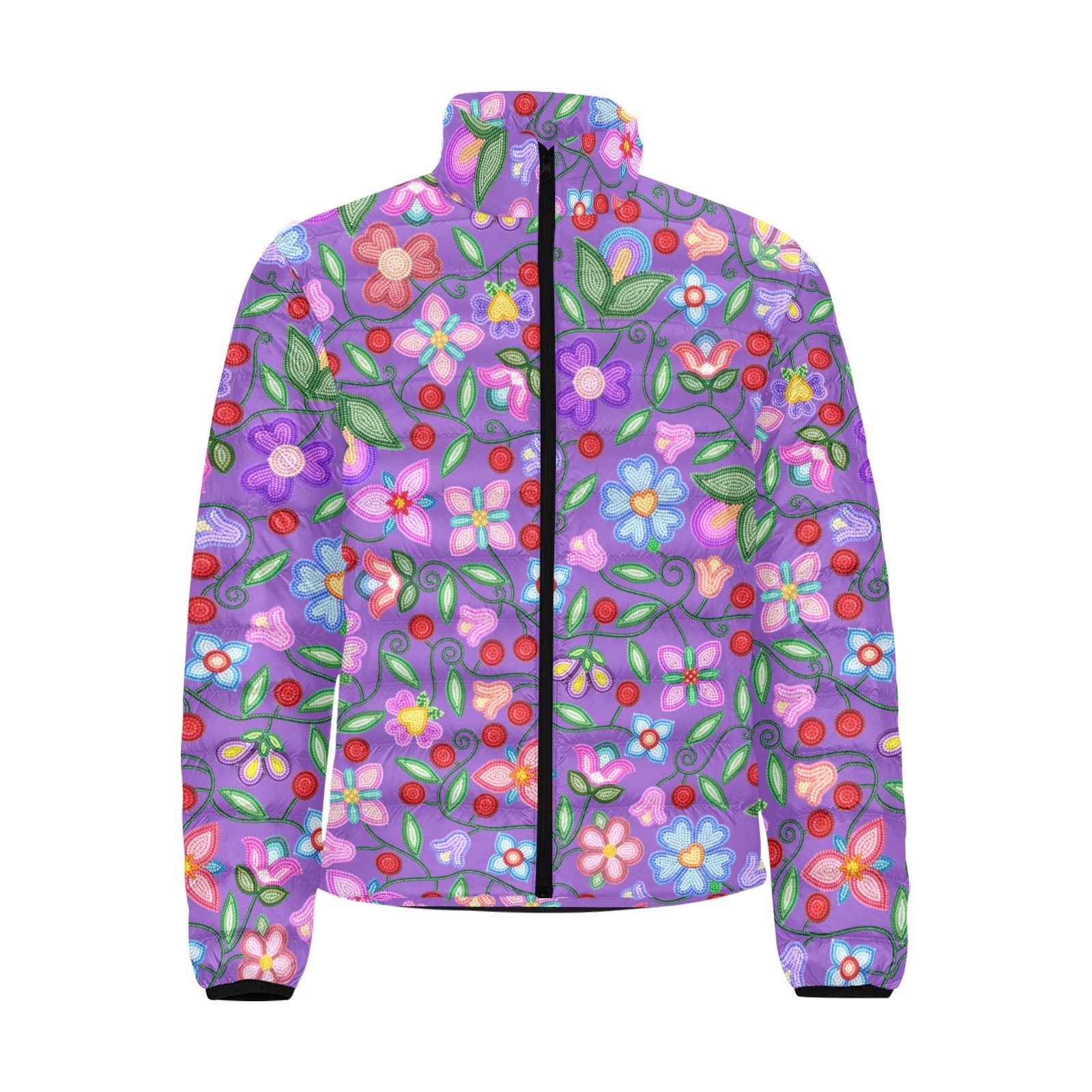 Petal Harmony Lavender Men's Padded Jacket