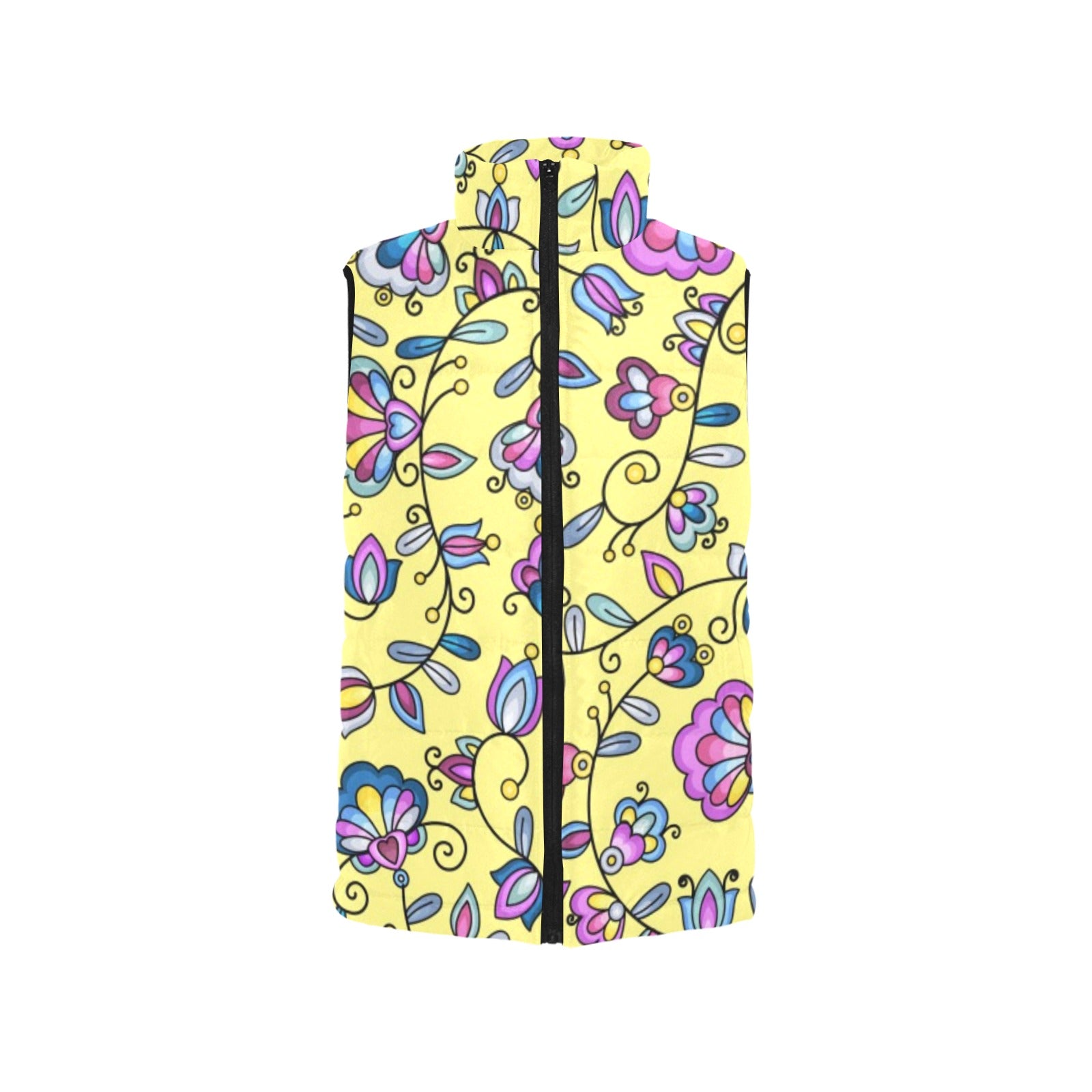 Autumn Bundle Blessing Yellow Women's Padded Vest Jacket