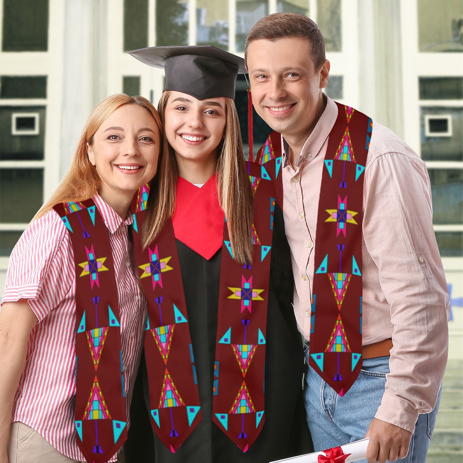 Enemy Territory Dark Maroon Graduation Stole