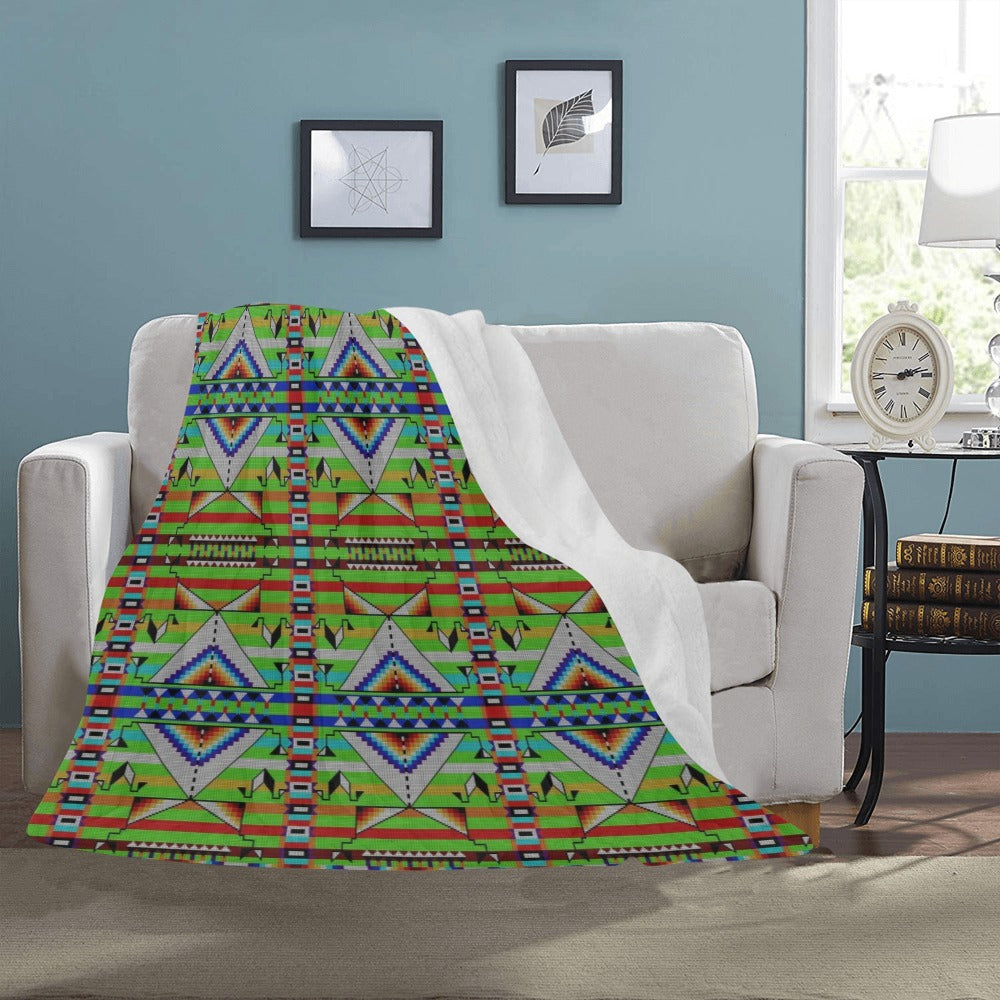 Medicine Blessing Lime Green Ultra-Soft Micro Fleece Blanket 50"x60"