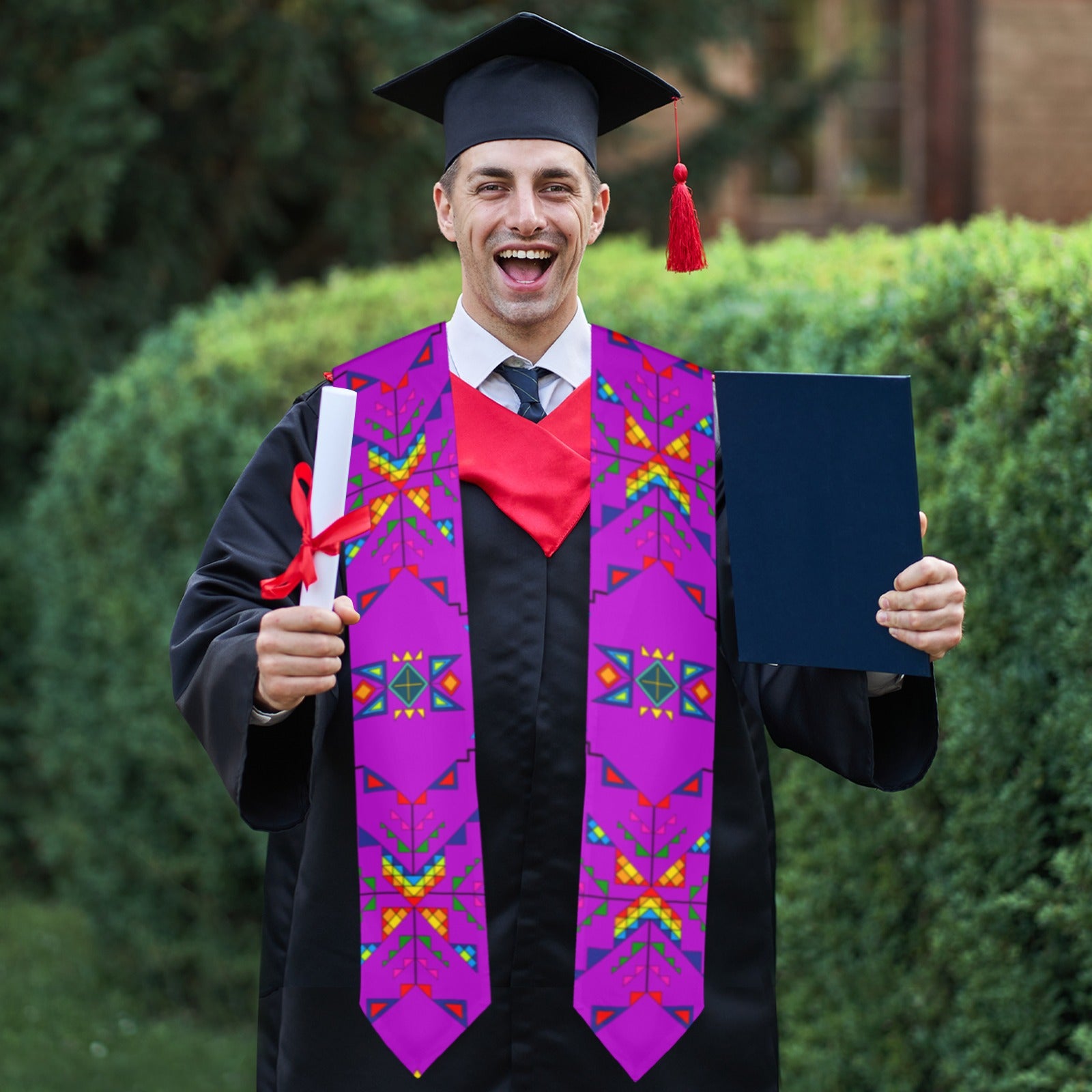 Buffalo Jump Purple Graduation Stole