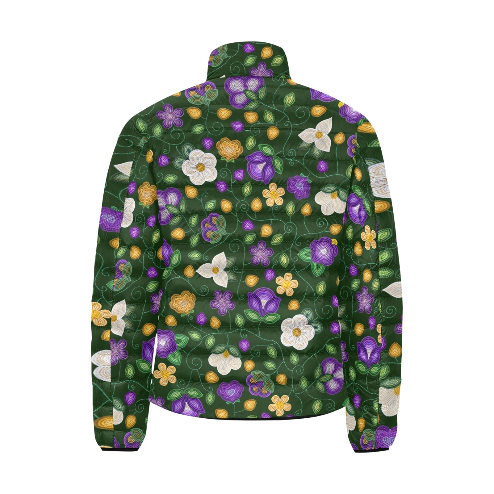 Midnight Moss Bloom Forest Men's Padded Jacket