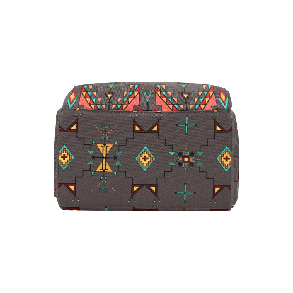 Thunder Flight Gray Multi-Function Diaper Backpack/Diaper Bag