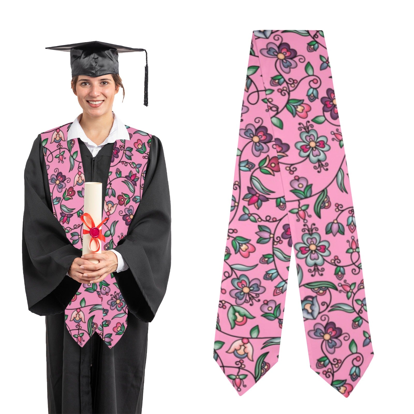 Amber Evening Garland Pink Graduation Stole