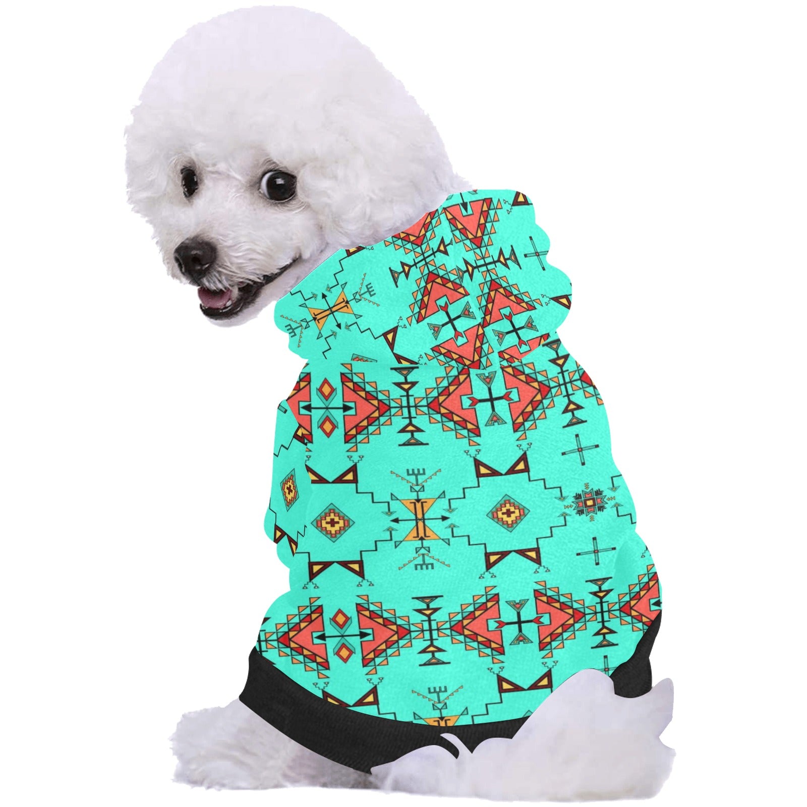 Thunder Flight Turquoise Pet Dog Hoodie