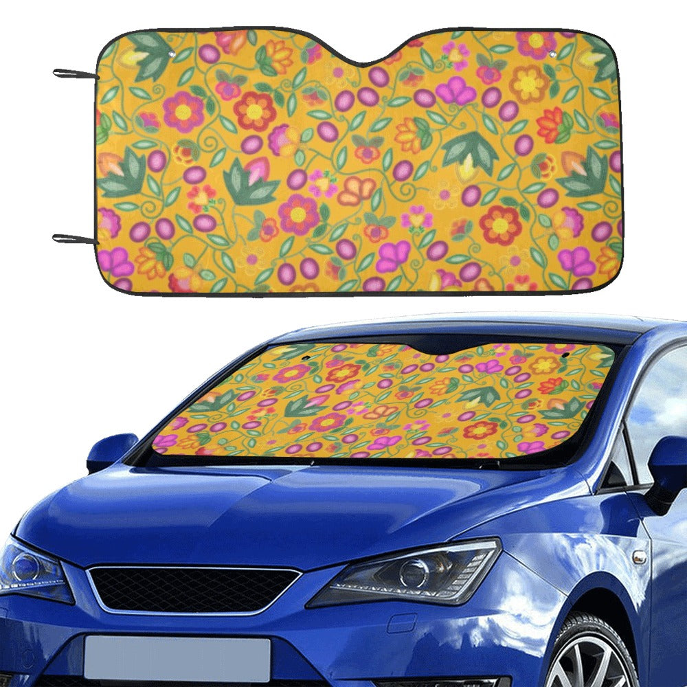 Boreal Bounty Yellow Car Sun Shade 55"x30"