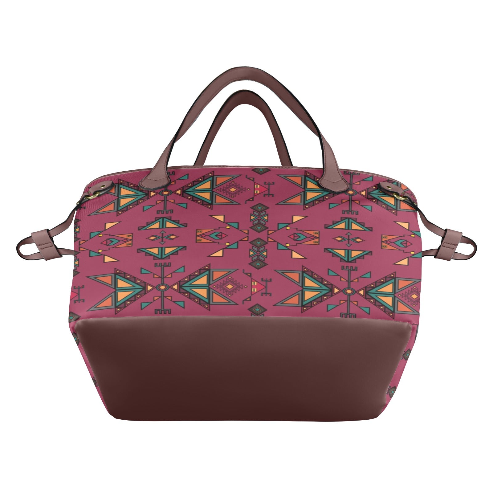 Arrow Dawn Maroon Clover Canvas Tote Bag