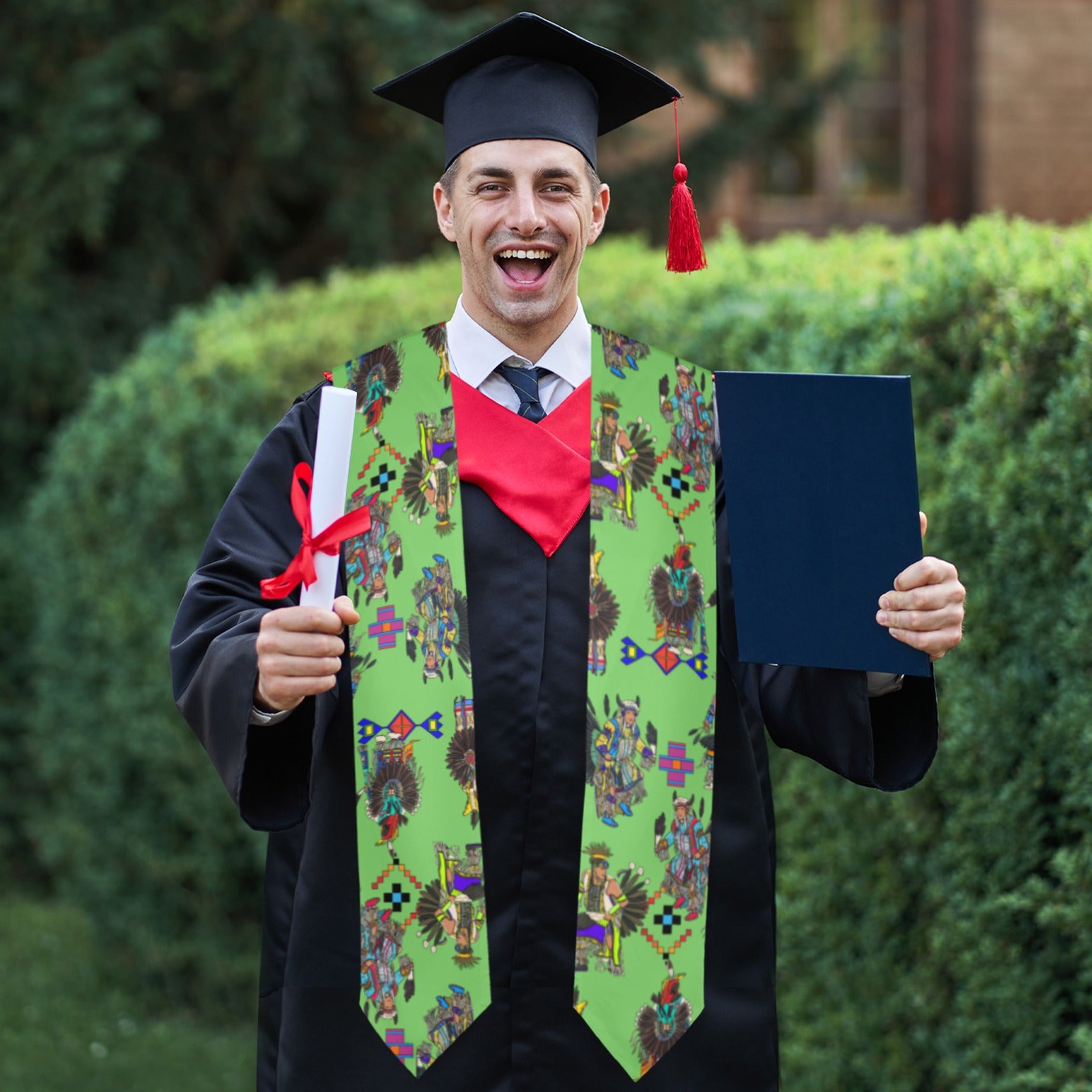 Men's Tradish Dancers Grass Graduation Stole