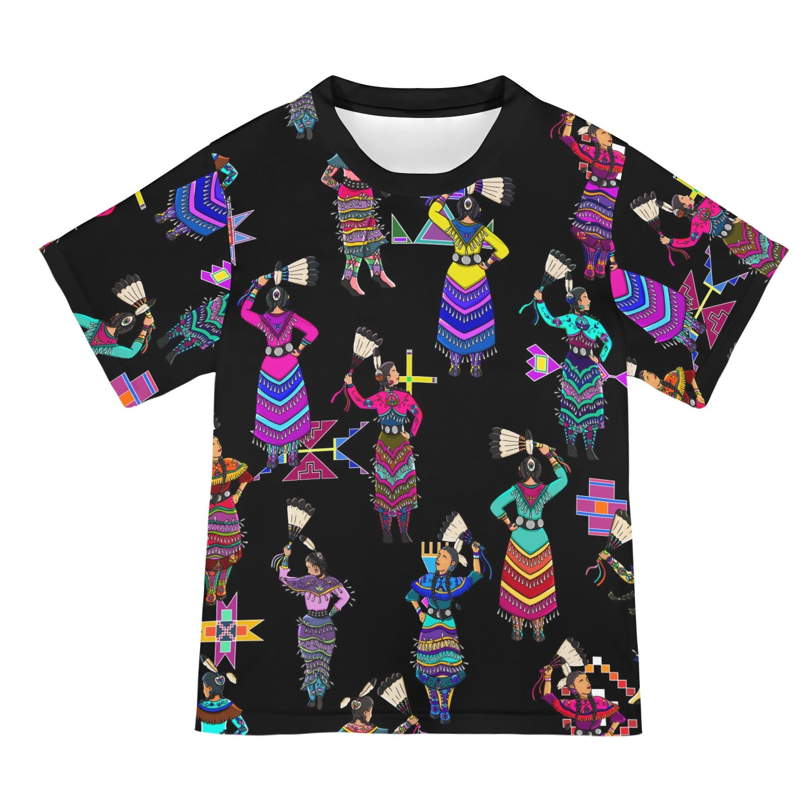 Women's Jingle Dancers Black T-shirt for Women