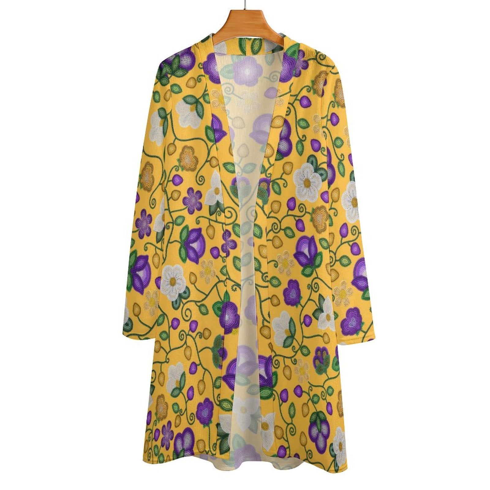 Midnight Moss Bloom Yellow Cardigan