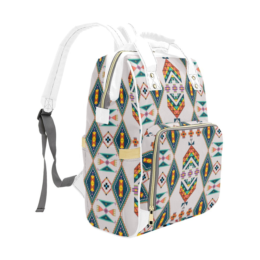 Travois Tipi Grey Multi-Function Diaper Backpack/Diaper Bag
