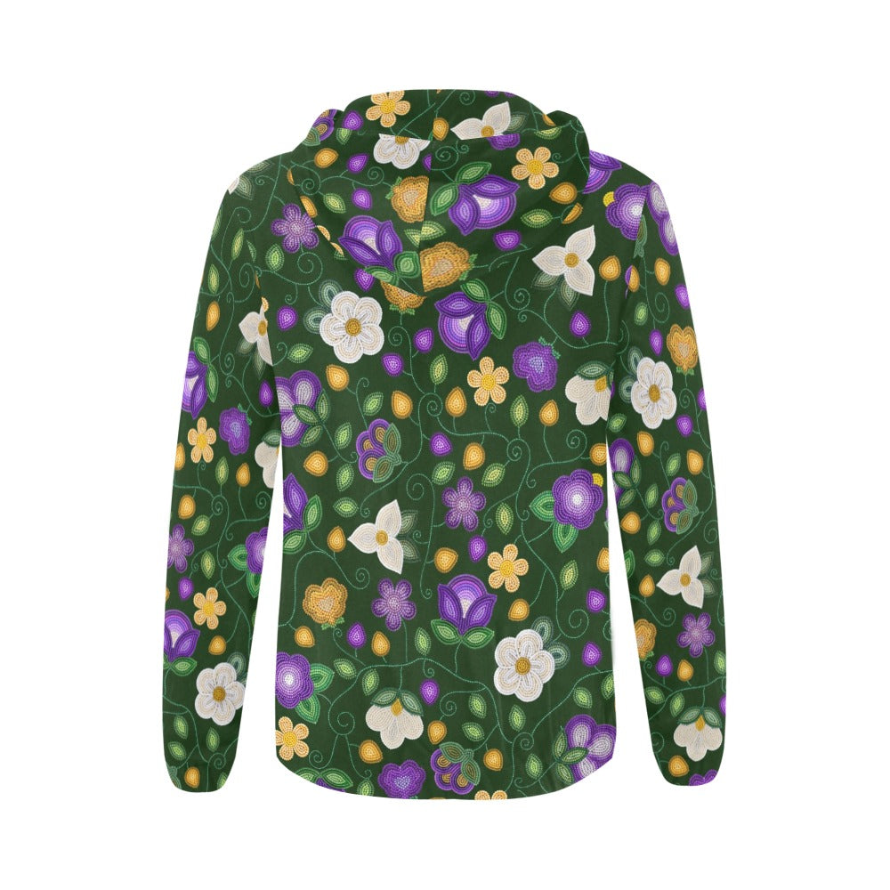 Midnight Moss Bloom Forest Full Zip Hoodie for Women