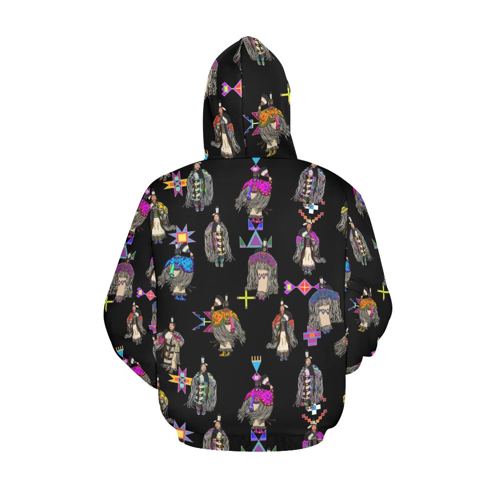 Women's Tradish Dancers Black Hoodie for Women (USA Size)
