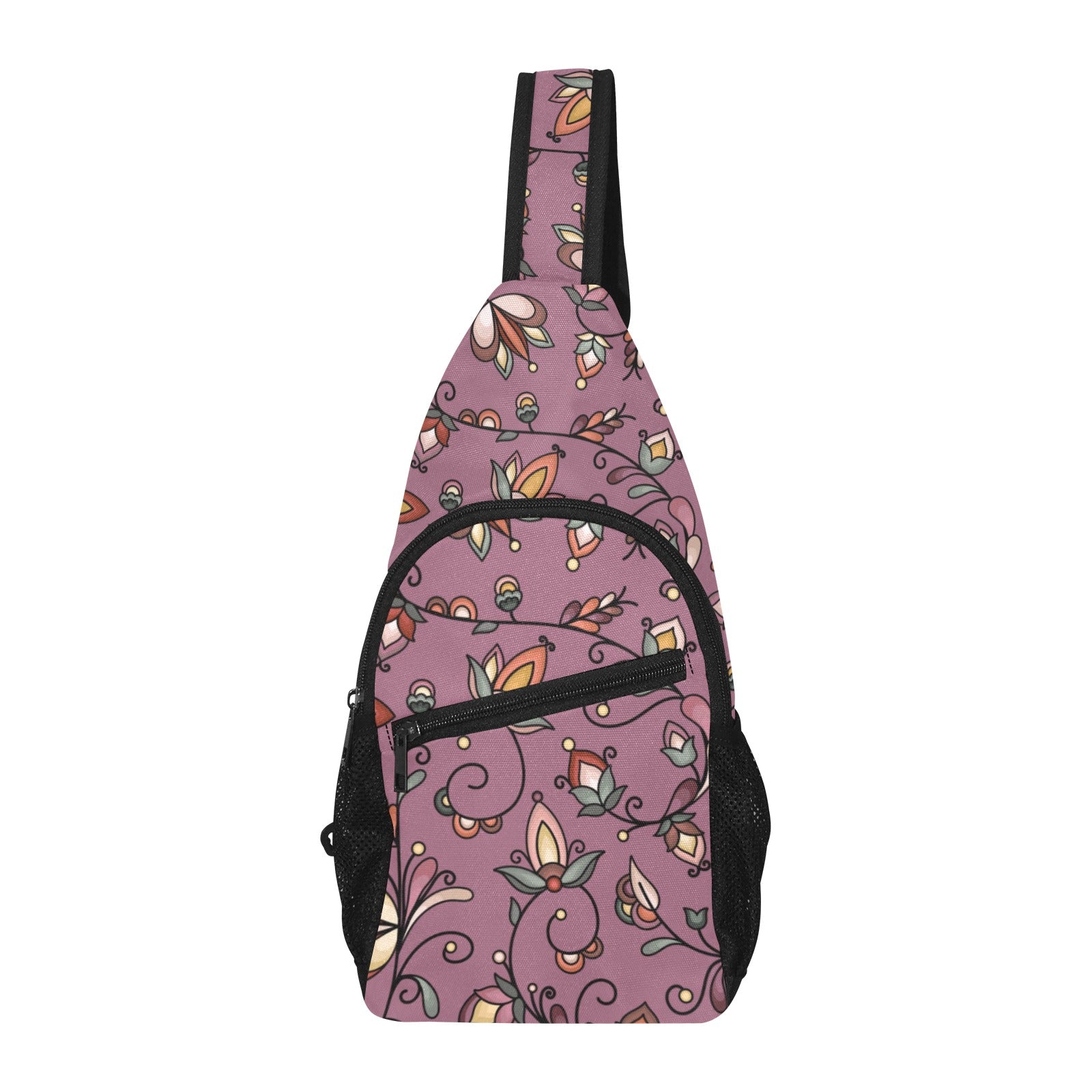 Burnt Sky Petals Magenta Chest Bag