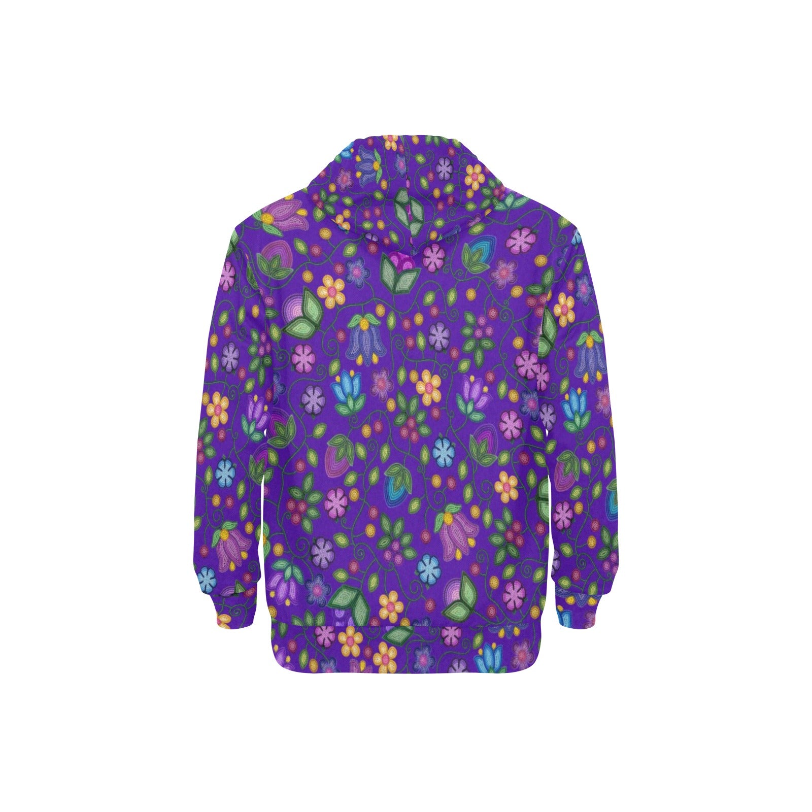 Bloom Uplift Indigo Men's Long Sleeve Fleece Hoodie