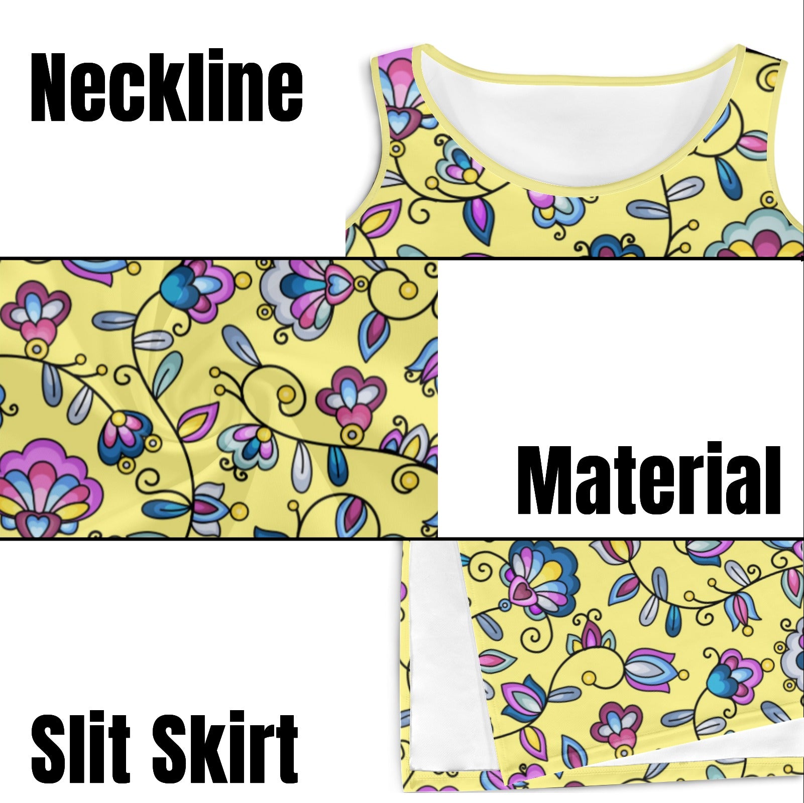 Autumn Bundle Blessing Yellow Phaedra Sleeveless Open Fork Long Dress