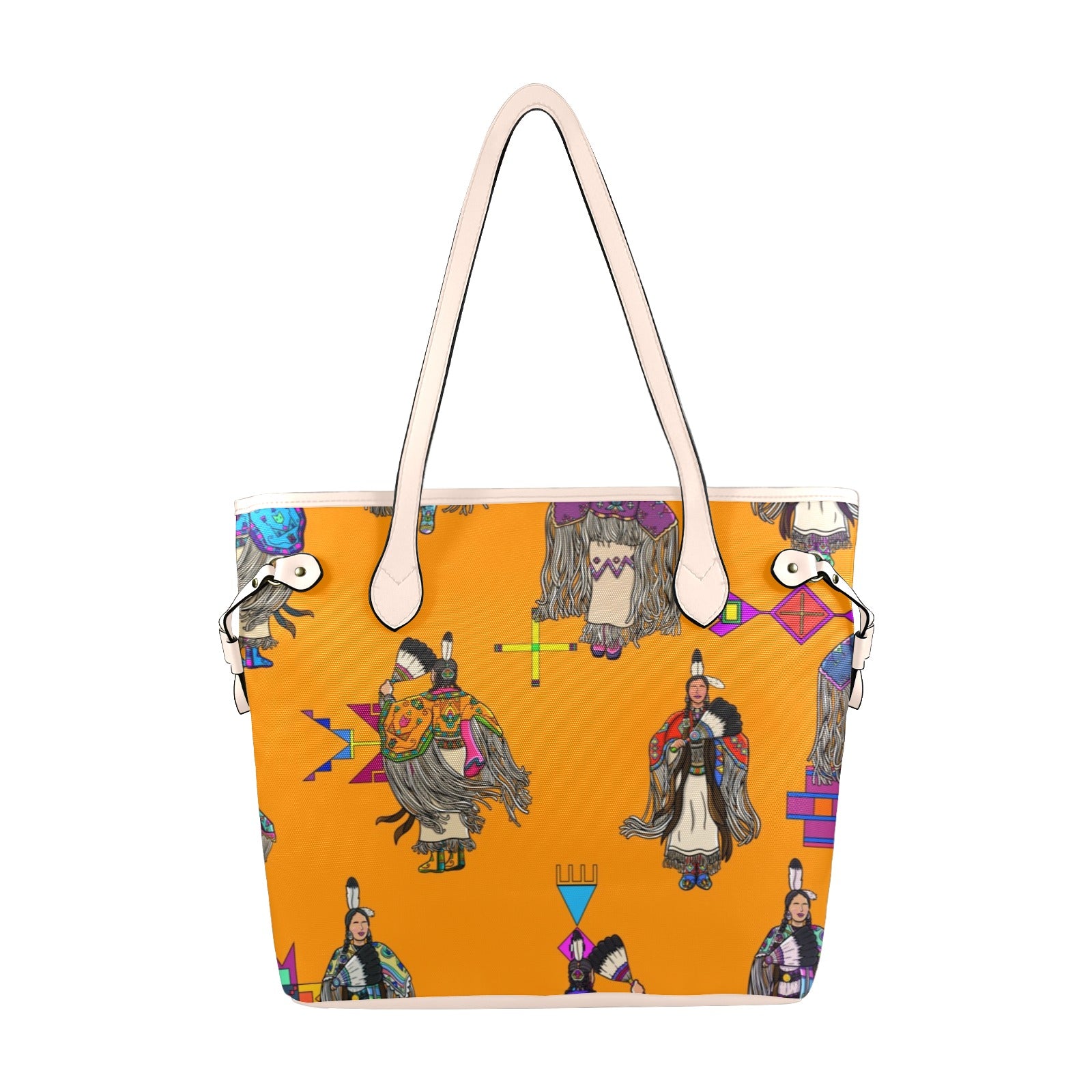Women's Tradish Dancers Orange Clover Canvas Tote Bag