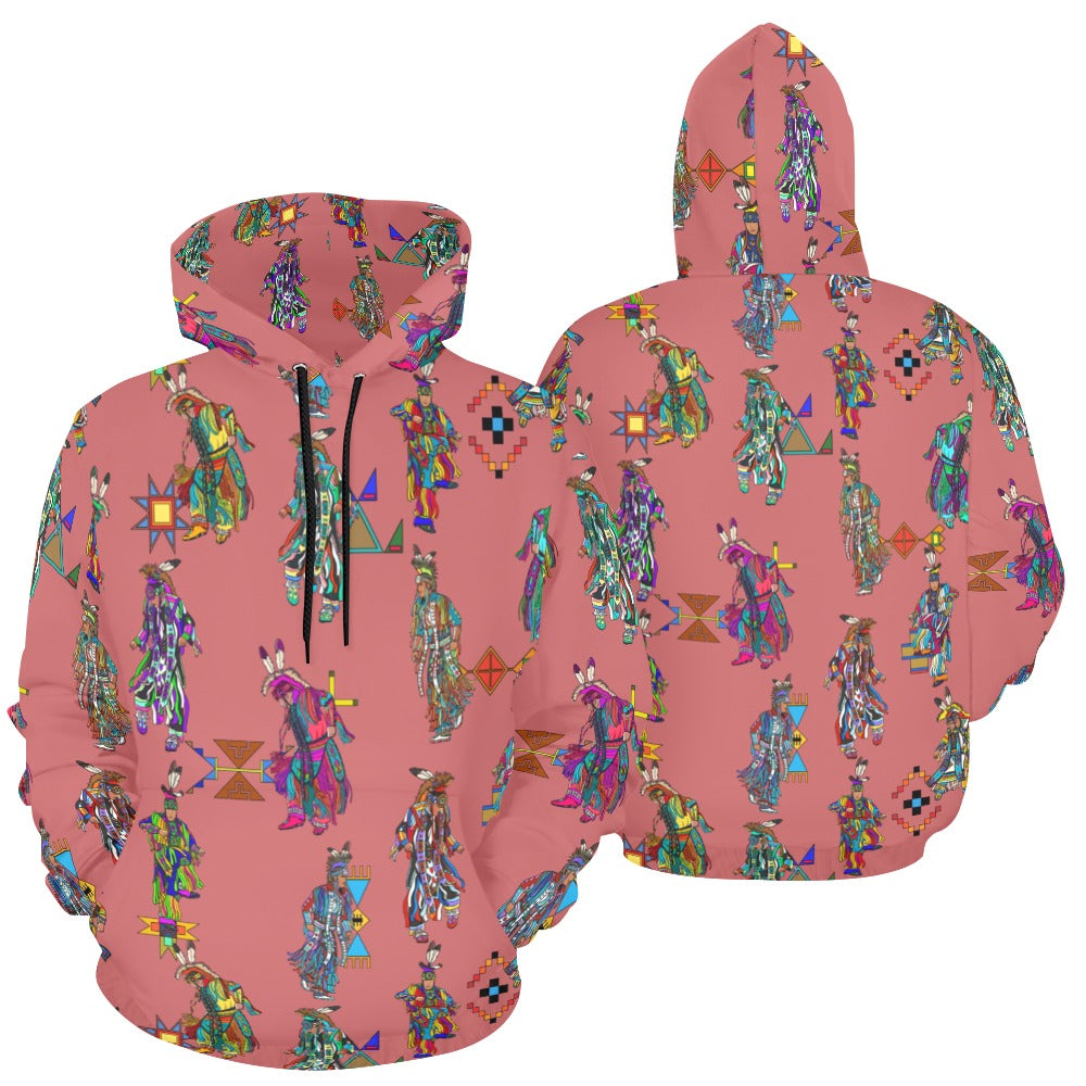 Men's Grass Dancers Terra Cotta Hoodie for Men (USA Size)