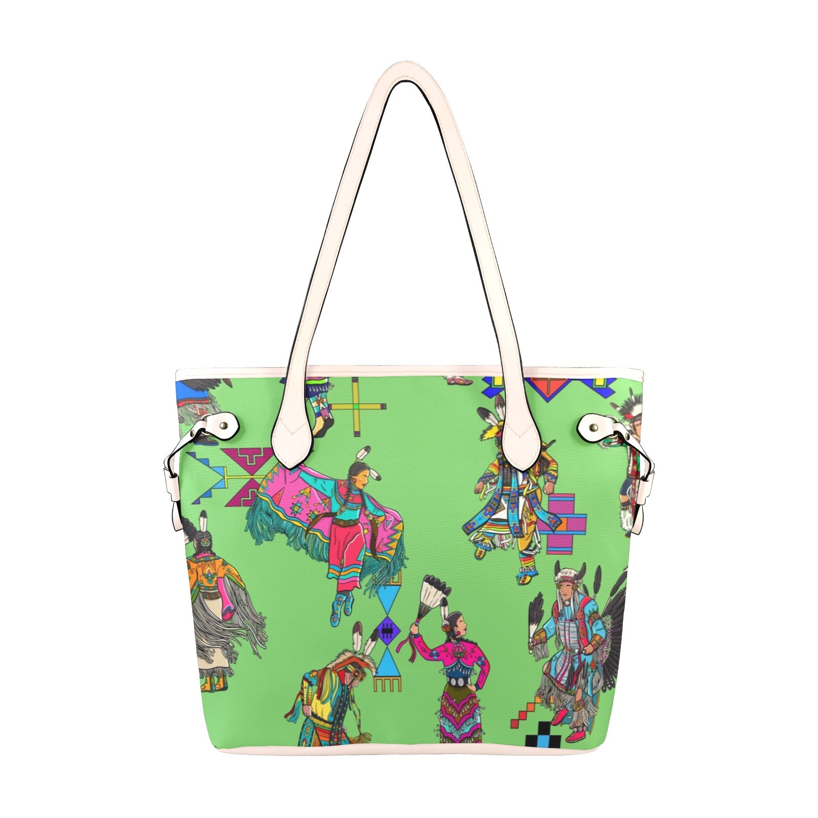 Grand Entry Dancers Grass Clover Canvas Tote Bag