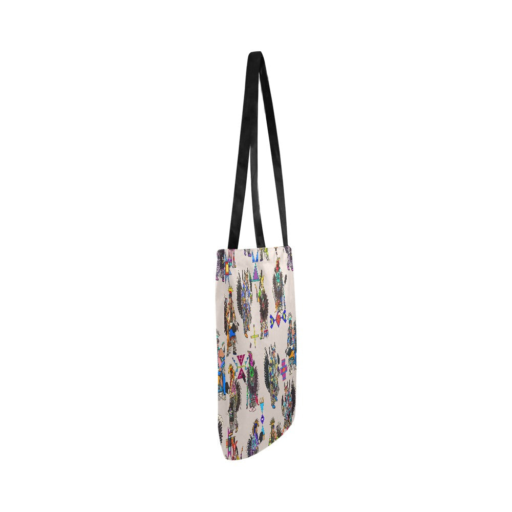 Men's Tradish Dancers Muslin White Reusable Shopping Bag (Two sides)