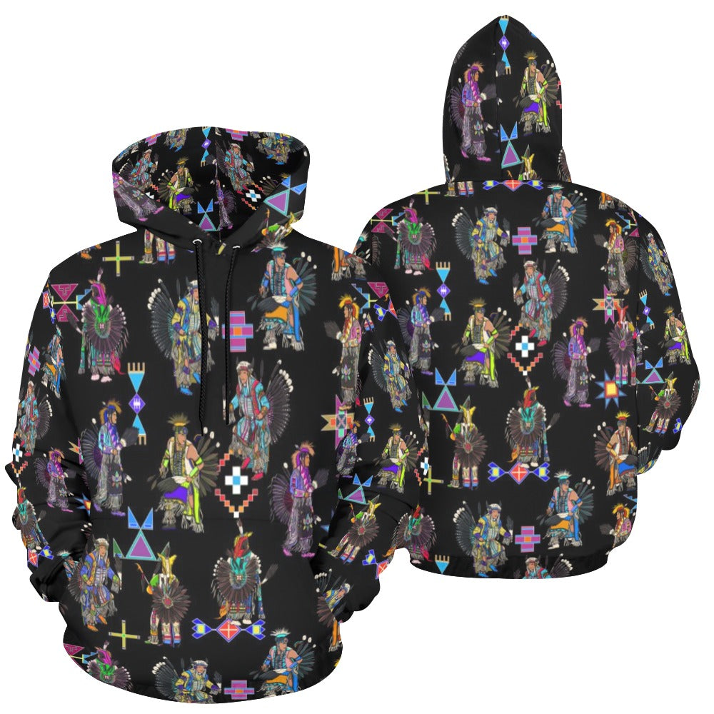 Men's Tradish Dancers Black Hoodie for Men (USA Size)