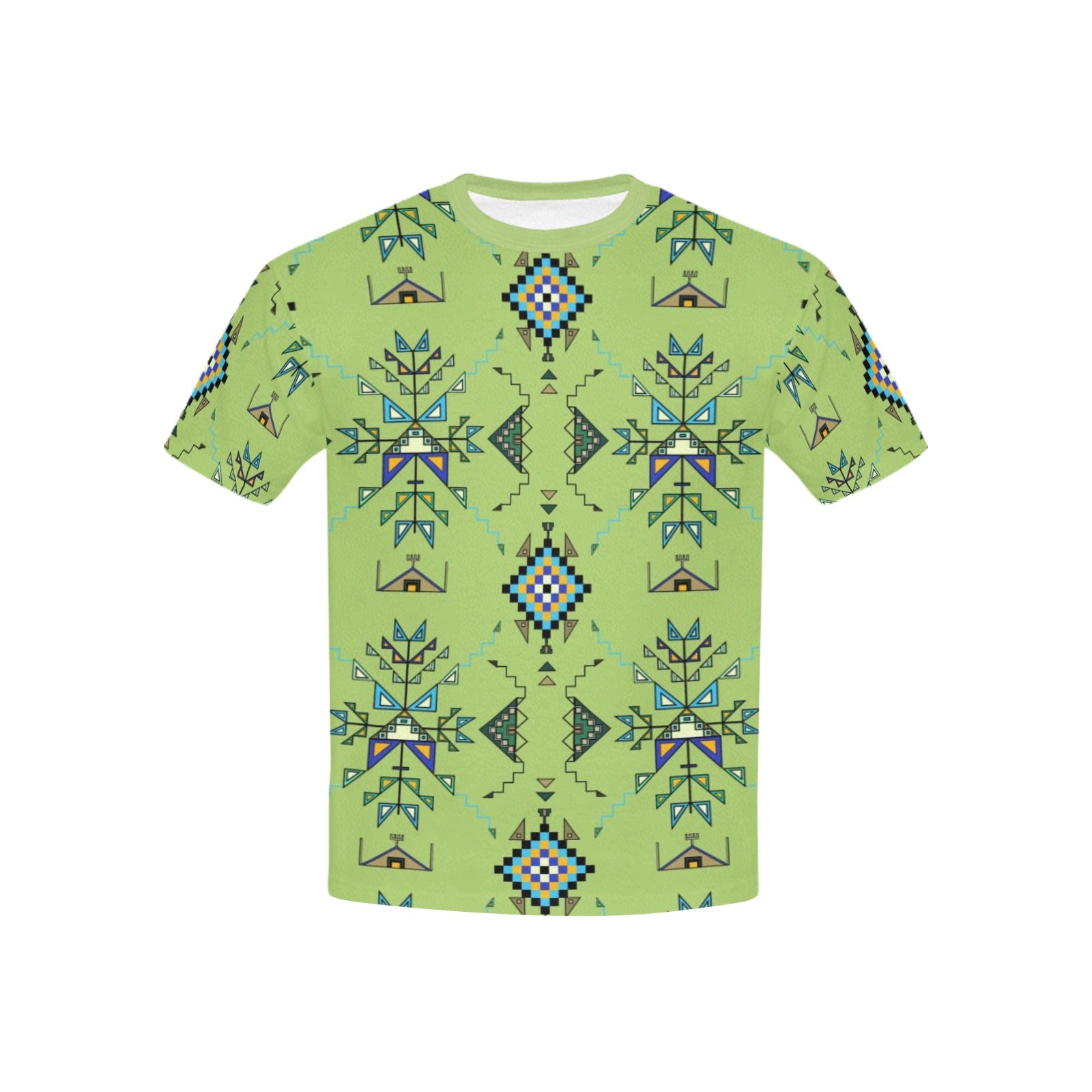 Bear Shield Green Kids' T-shirt (USA Size)