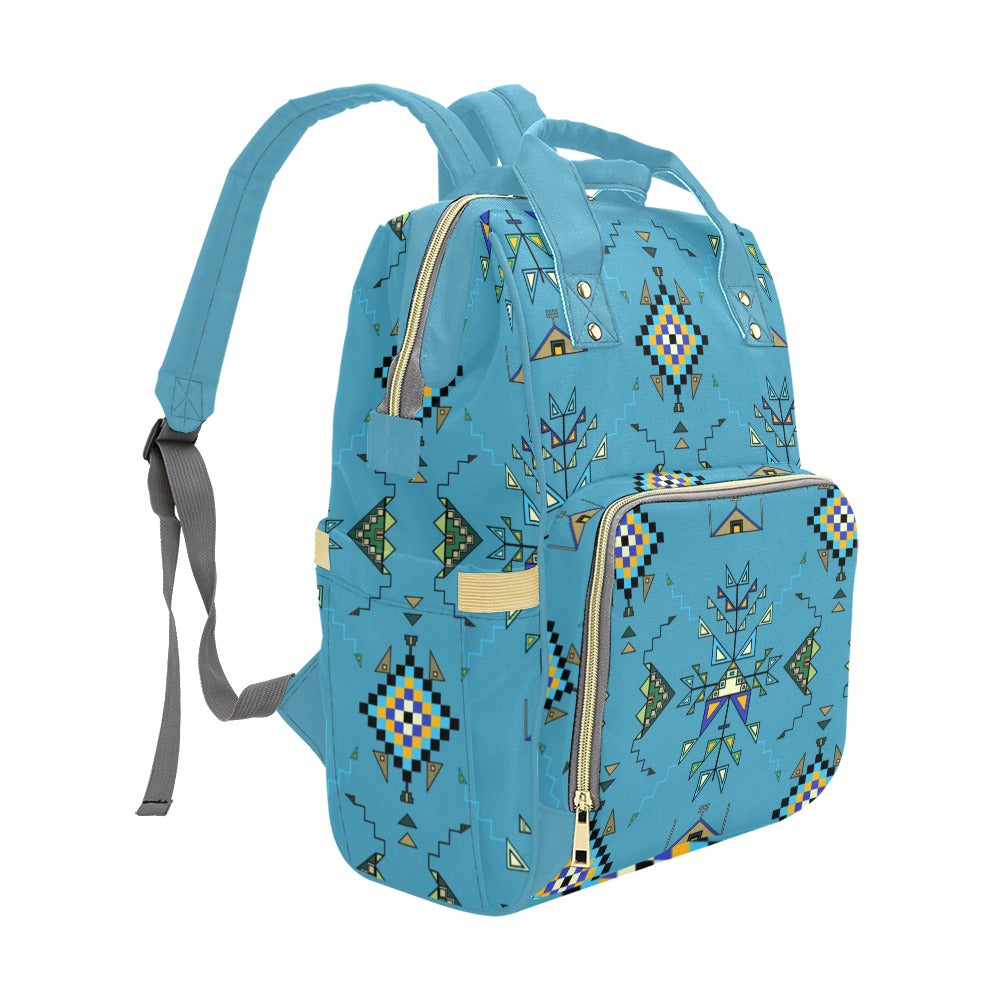 Bear Shield Blue Multi-Function Diaper Backpack/Diaper Bag