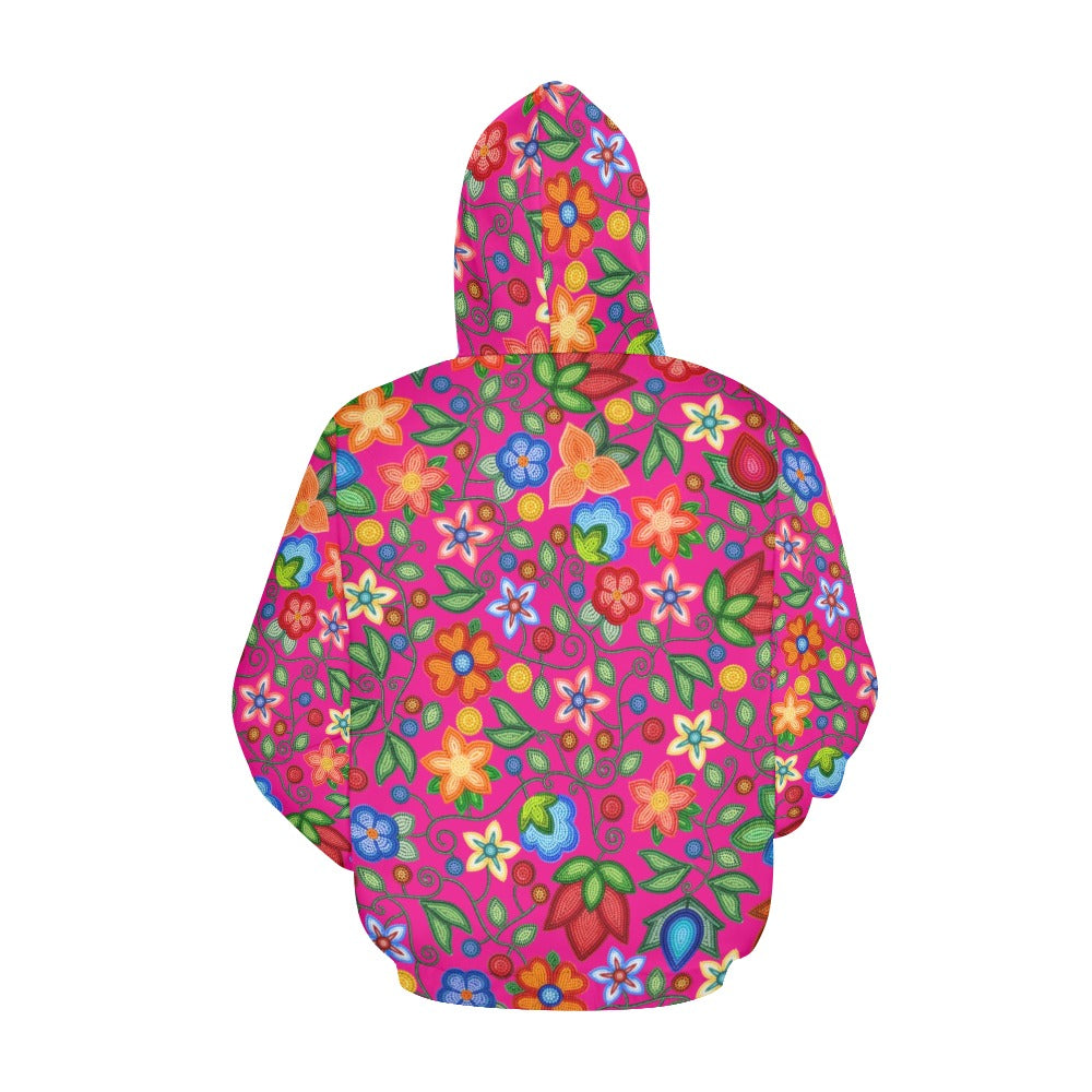 Morning Harmony Pink All Over Print Hoodie for Women (USA Size)