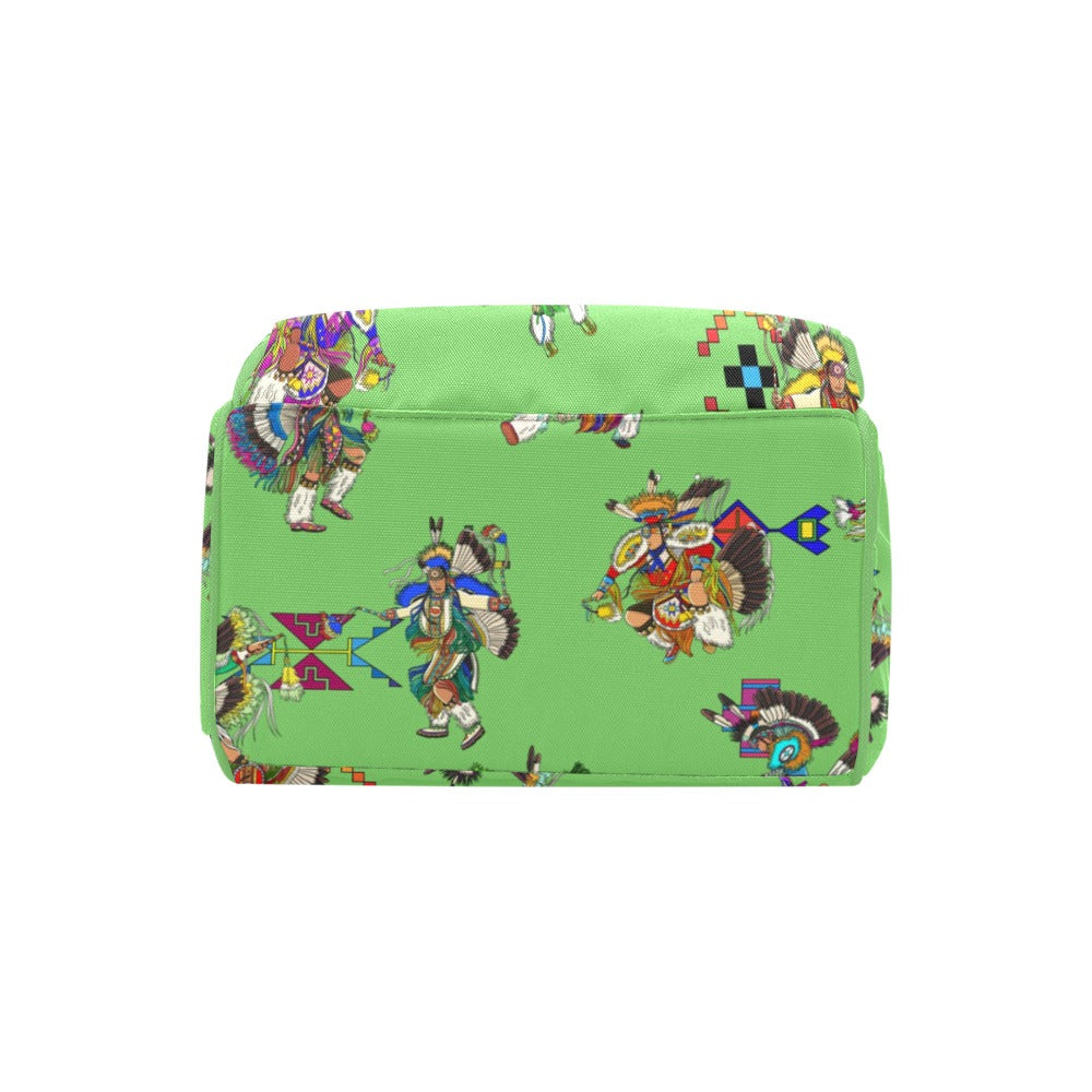 Men's Fancy Dancers Grass Multi-Function Diaper Backpack/Diaper Bag