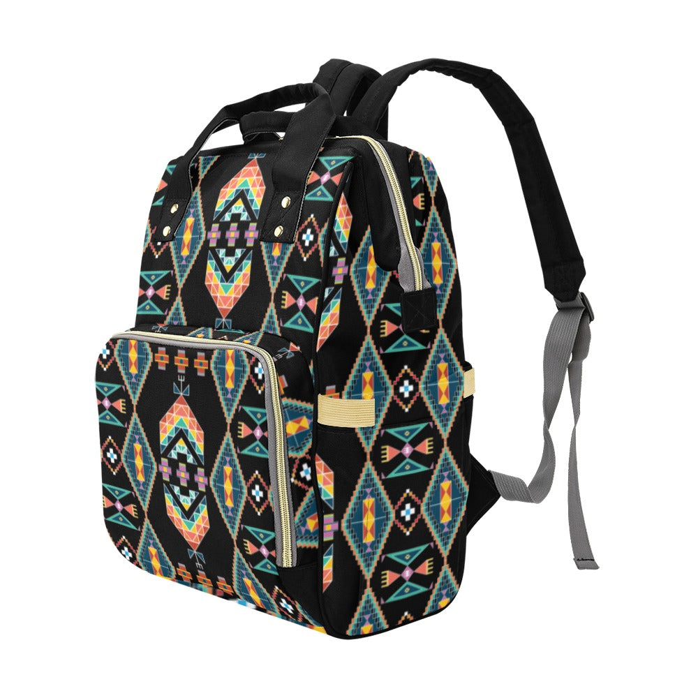 Travois Tipi Black Multi-Function Diaper Backpack/Diaper Bag