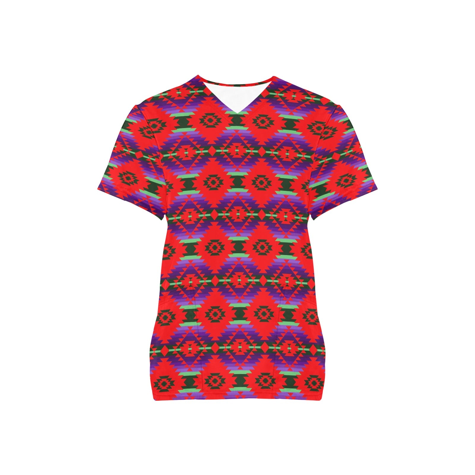 Cree Confederacy Chicken Dance Scrub Top