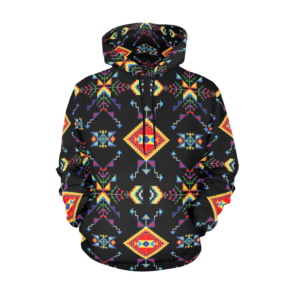 Buffalo Jump Black All Over Print Hoodie for Men (USA Size) (Model H13)