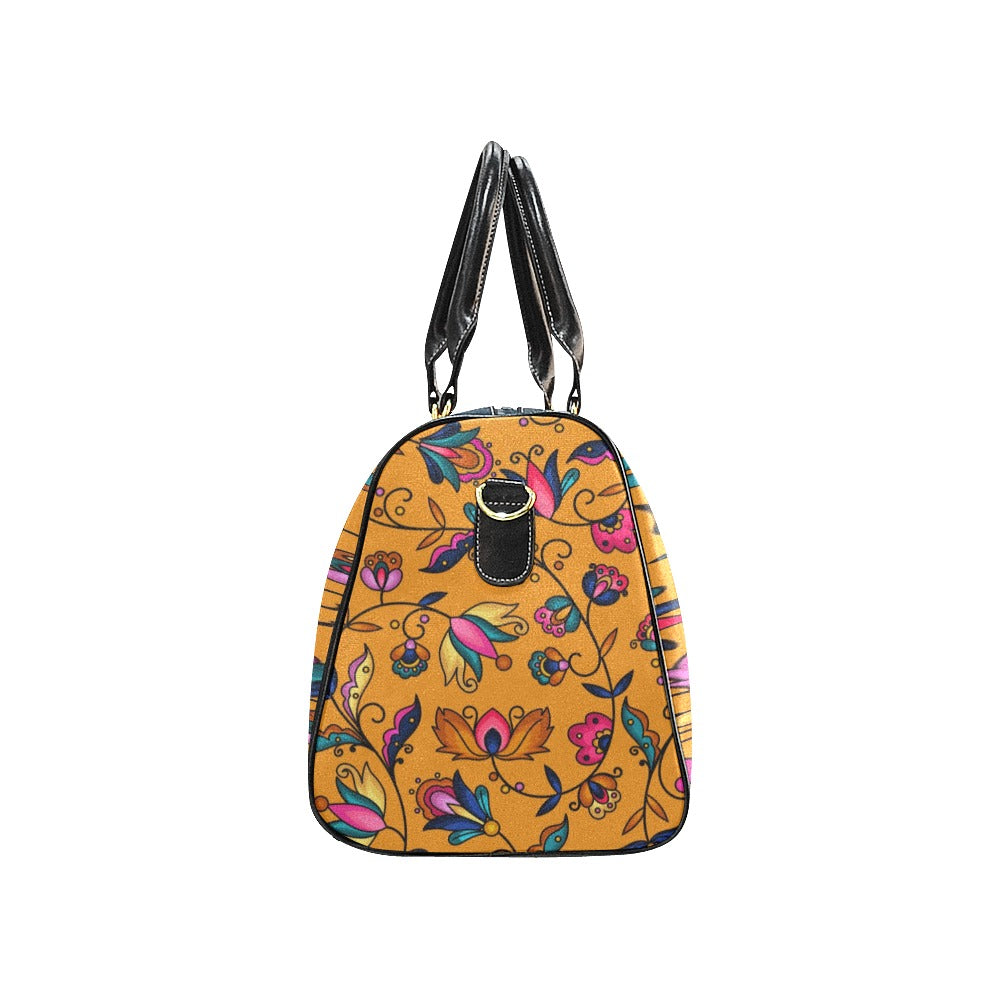 Copper Prairie Petals Orange Waterproof Travel Bag/Small