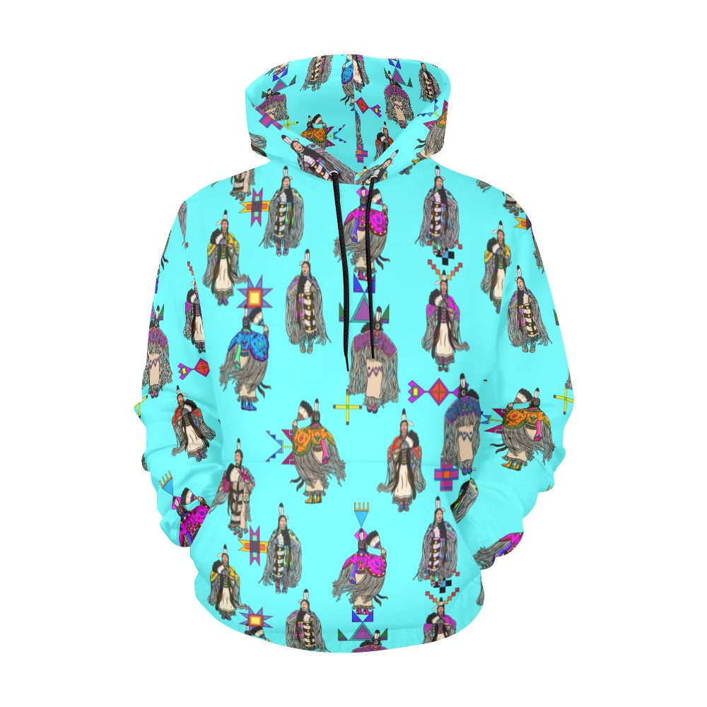 Women's Tradish Dancers Turquoise Hoodie for Men (USA Size)