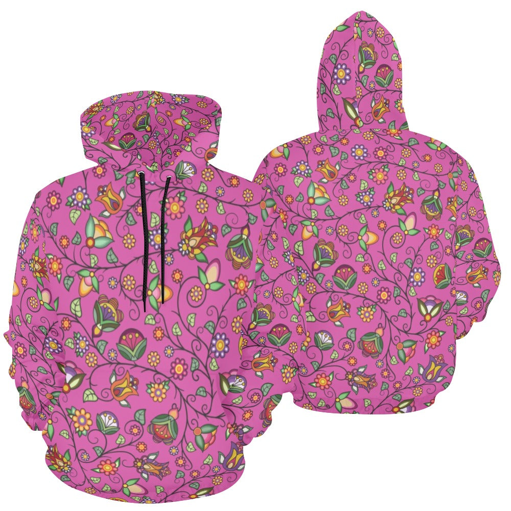 Heartbeat Petals Pink Hoodie for Men (USA Size)