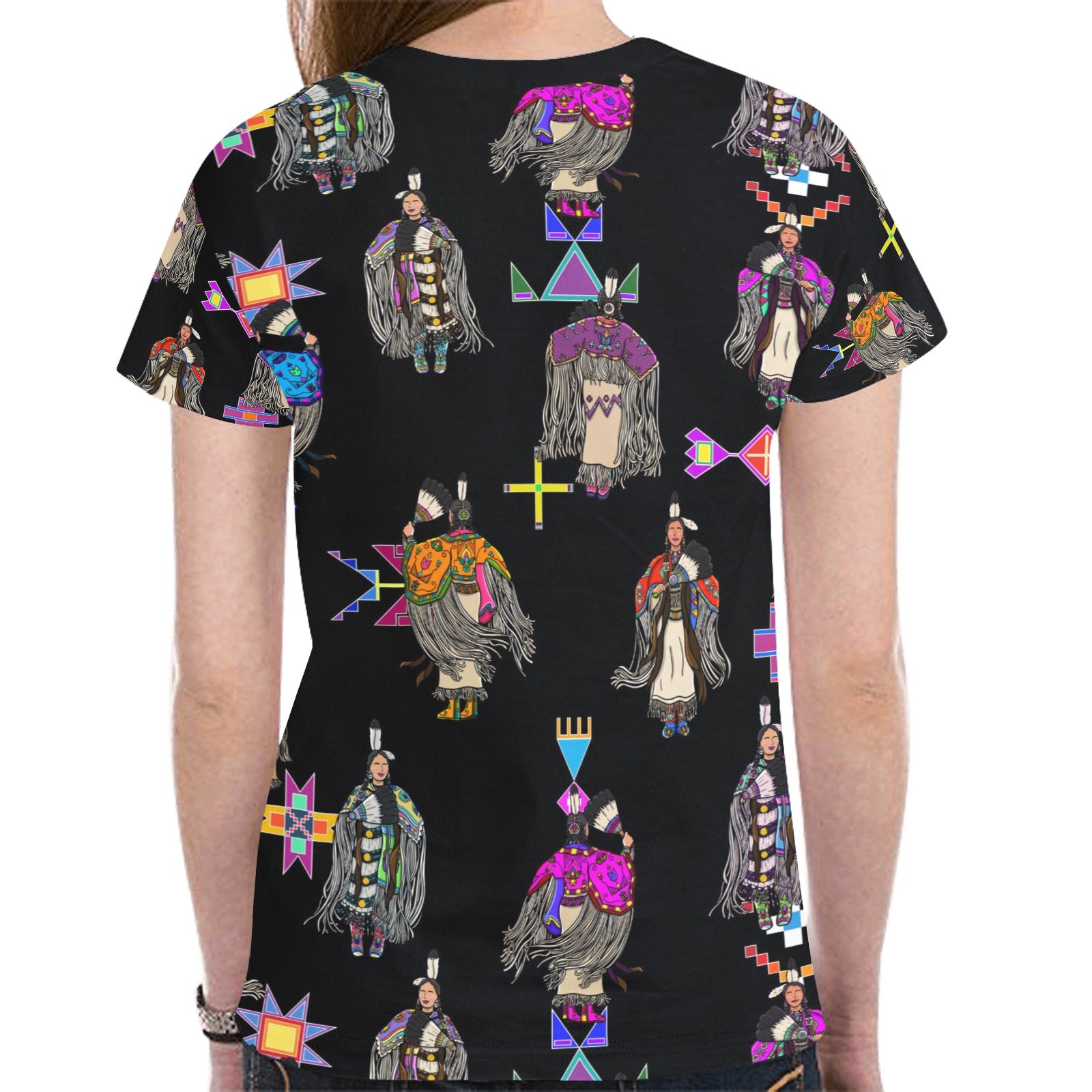 Women's Tradish Dancers Black T-shirt for Women