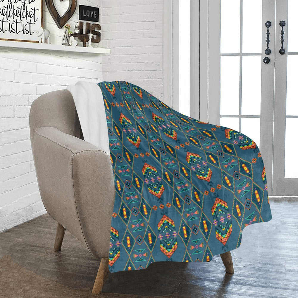 Travois Tipi Deep Lake Ultra-Soft Micro Fleece Blanket 40"x50"